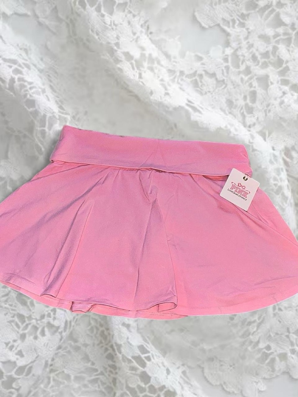 PINK X LoveShackFancy Cotton Foldover Fancy Skirt 🌸